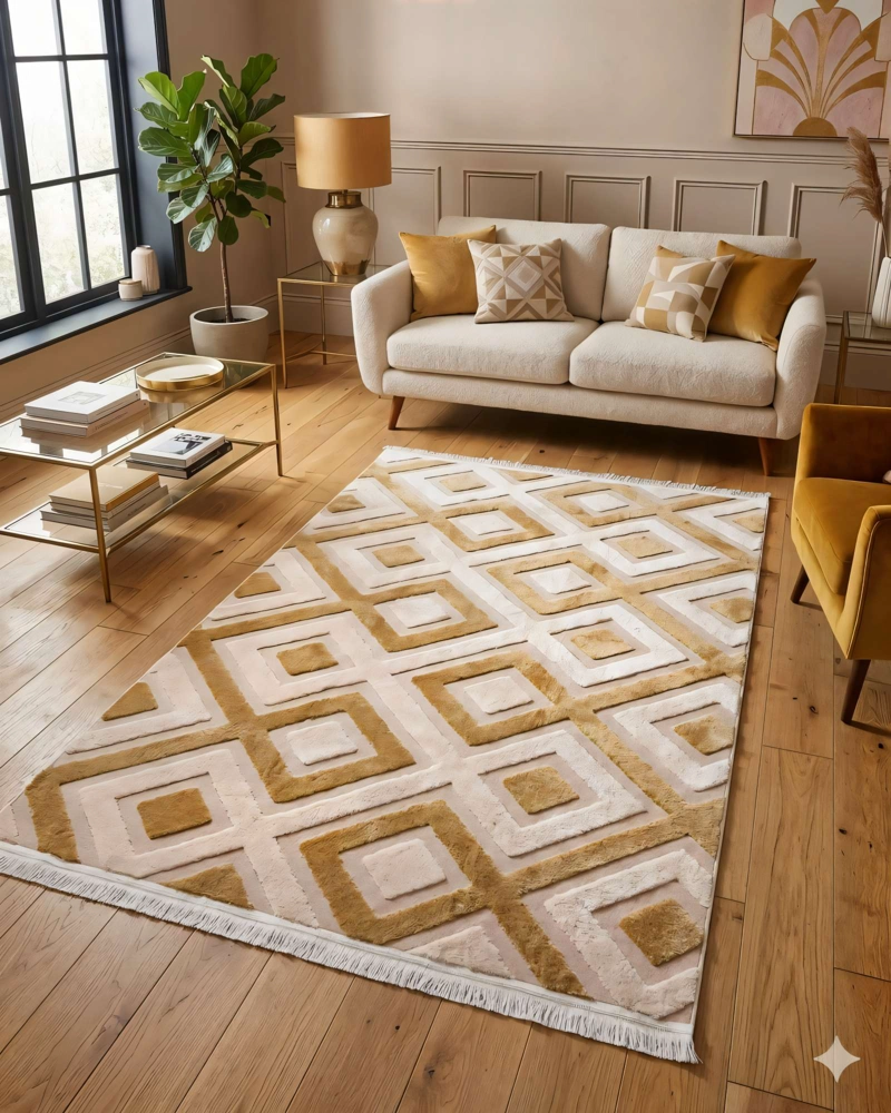 ALFOMBRA JACQUARD 200 X 240  DECORATIVA BICOLOR 4 - 3