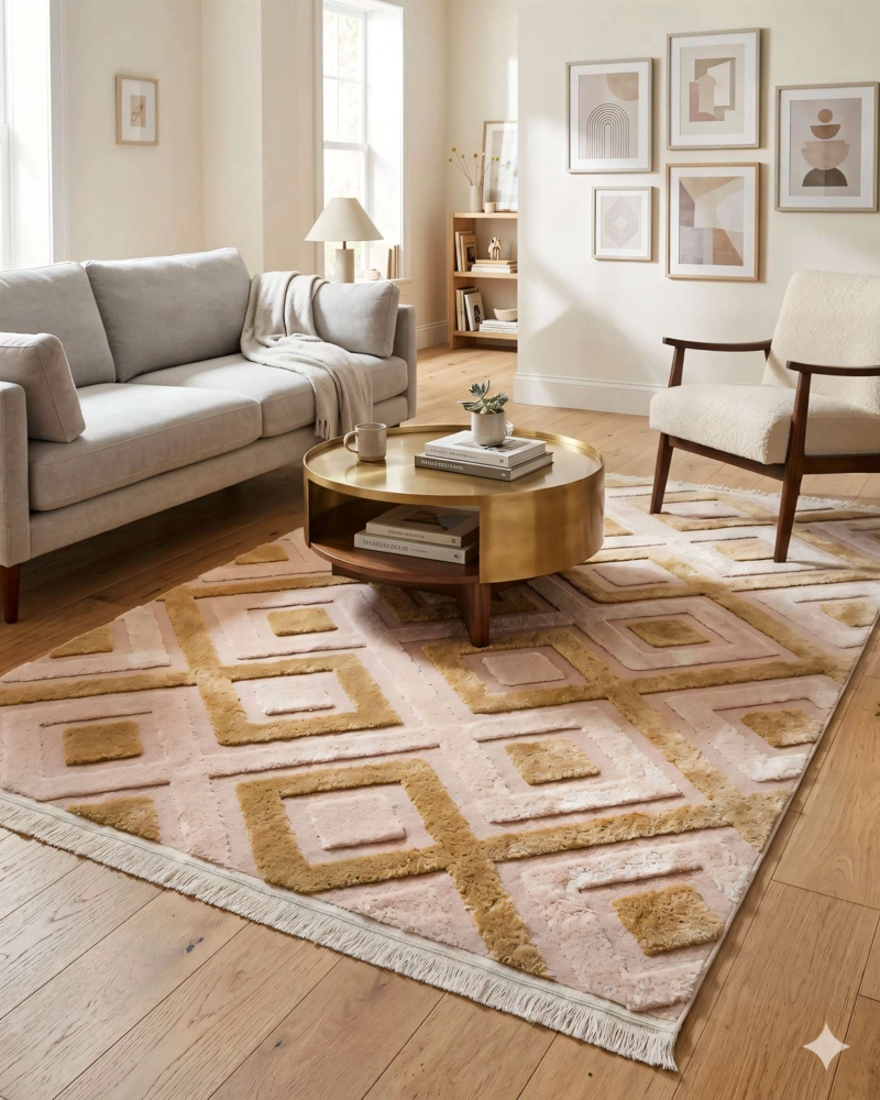ALFOMBRA JACQUARD 200 X 240  DECORATIVA BICOLOR 4 - 4
