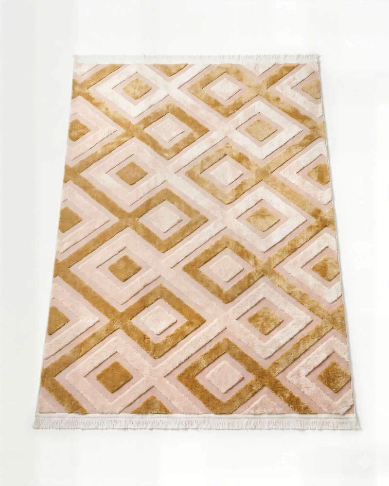 ALFOMBRA JACQUARD 180 X 200  DECORATIVA BICOLOR 4 - 1