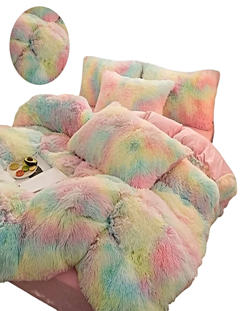 COBERTOR DE INVIERNO PELUDO 2 PLAZAS 230X250CM MULTICOLOR 1 - 2