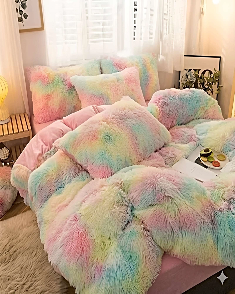 COBERTOR DE INVIERNO PELUDO 2 PLAZAS 230X250CM MULTICOLOR 1 - 3