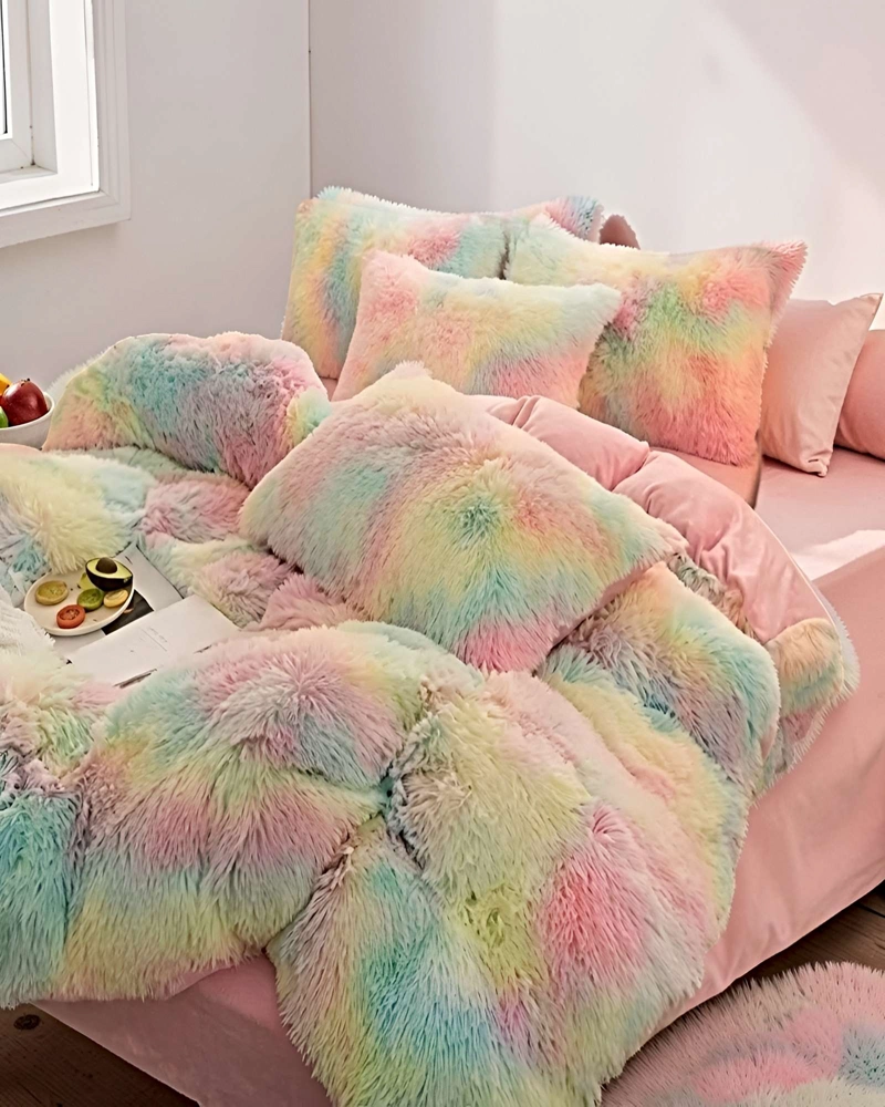 COBERTOR DE INVIERNO PELUDO 2 PLAZAS 230X250CM MULTICOLOR 1 - 4