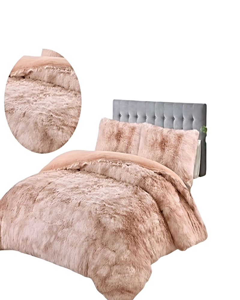 COBERTOR DE INVIERNO PELUDO 2 PLAZAS 230X250CM BEIGE - 2