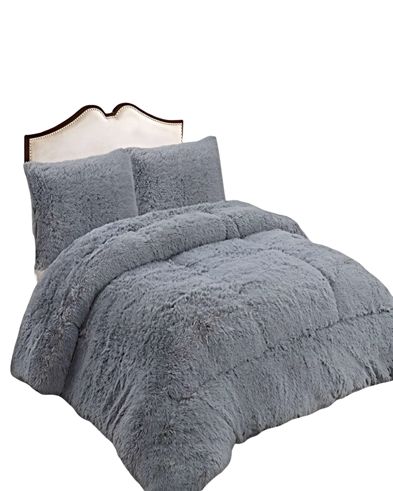 COBERTOR DE INVIERNO PELUDO KING 250X270CM GRIS - 1