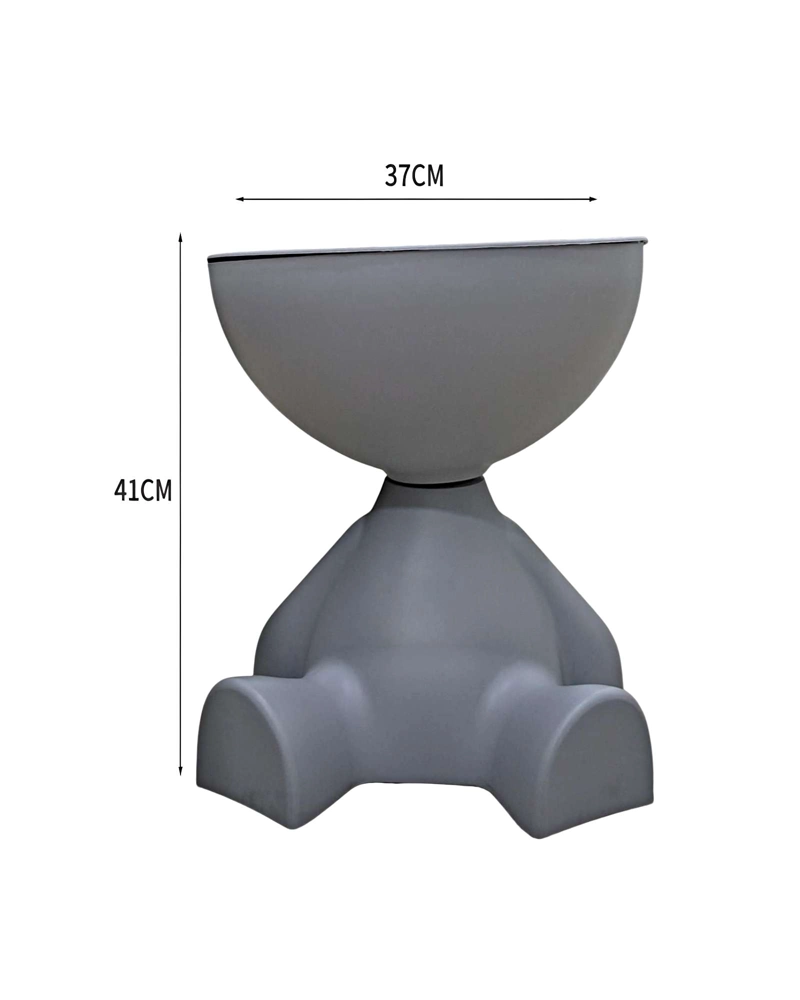 MESA DE ARRIMO ELEGANTE GRIS - 3