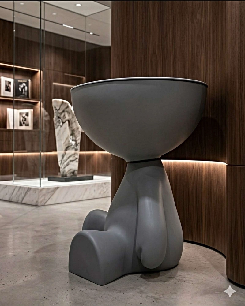 MESA DE ARRIMO ELEGANTE GRIS - 5