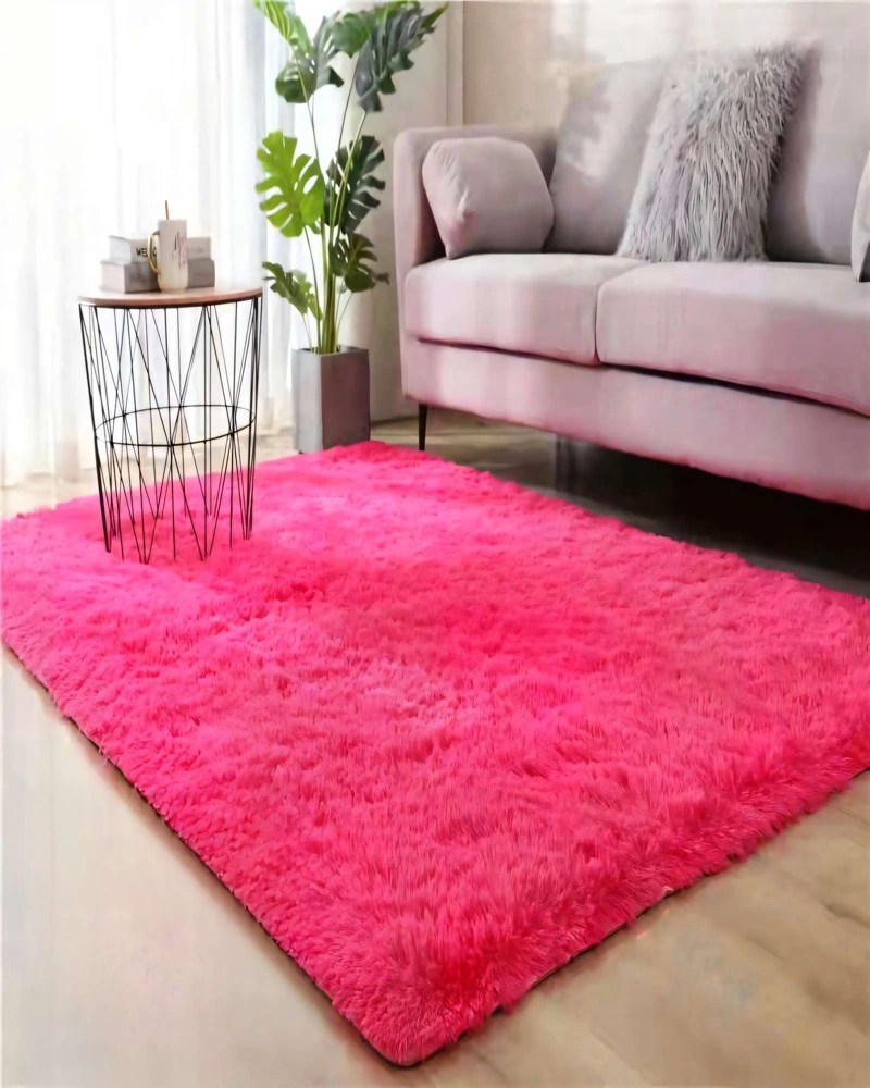 ALFOMBRA PELUDA 180X200 PREMIUM COLOR ROSA - 3