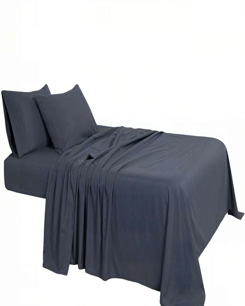 JUEGO DE SABANA 200 HILOS KING COLOR GRIS - 2
