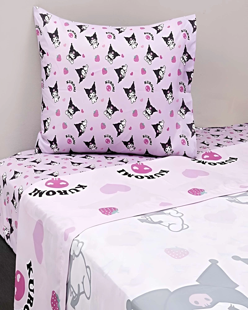 SABANA INFANTIL POLIESTER PLAZA Y MEDIA 165 X 240 CM LILA - 2