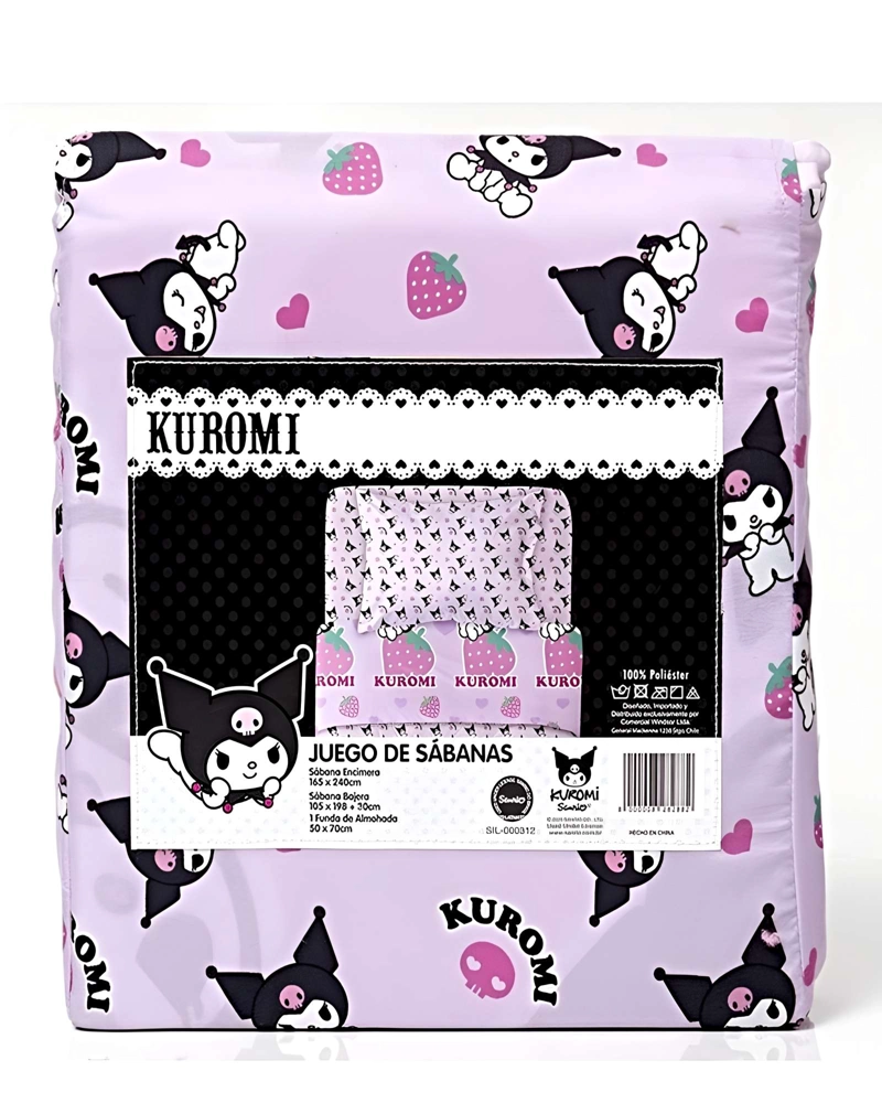 SABANA INFANTIL POLIESTER PLAZA Y MEDIA 165 X 240 CM LILA - 3