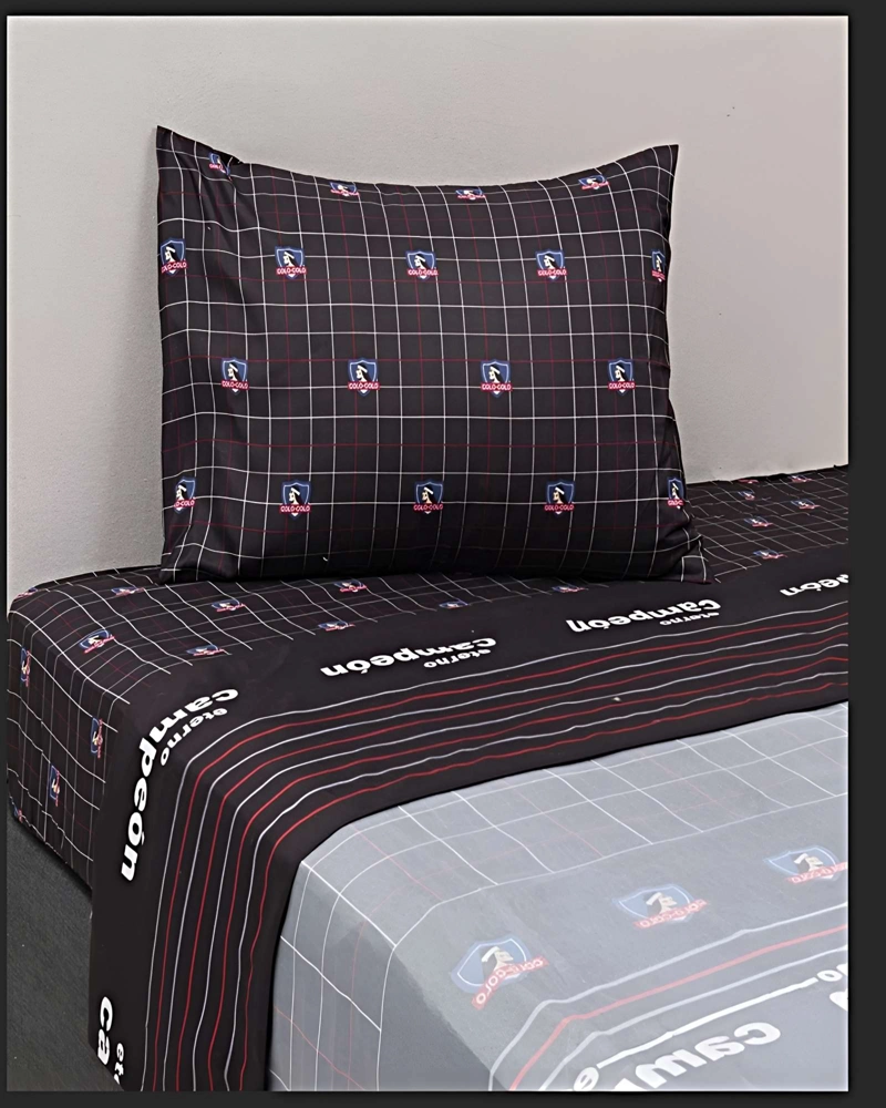 SABANA INFANTIL POLIESTER PLAZA Y MEDIA 165 X 240 CM NEGRO - 3