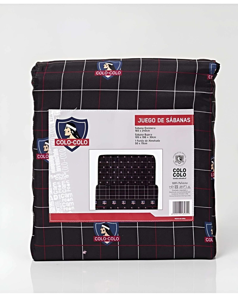 SABANA INFANTIL POLIESTER PLAZA Y MEDIA 165 X 240 CM NEGRO - 4
