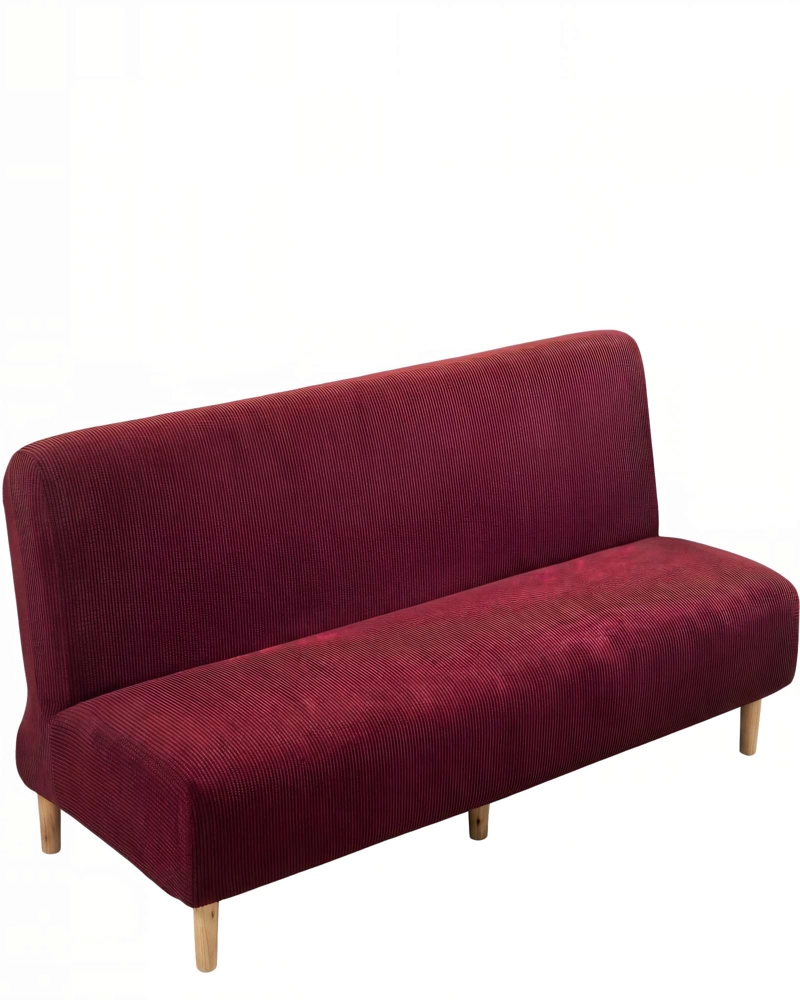 FUNDA PARA SILLON FUTON CUADRILLE COLOR BURDEO - 1