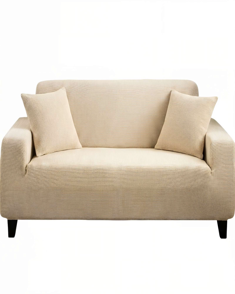 FUNDA PARA SILLON 3 CUERPOS CUADRUPLE COLOR BEIGE - 1