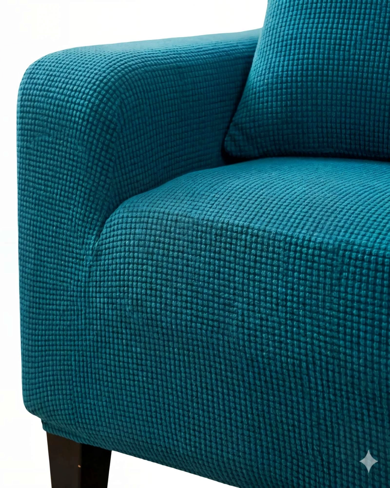 FUNDA PARA SILLON 3 CUERPOS CUADRUPLE COLOR AZUL - 2