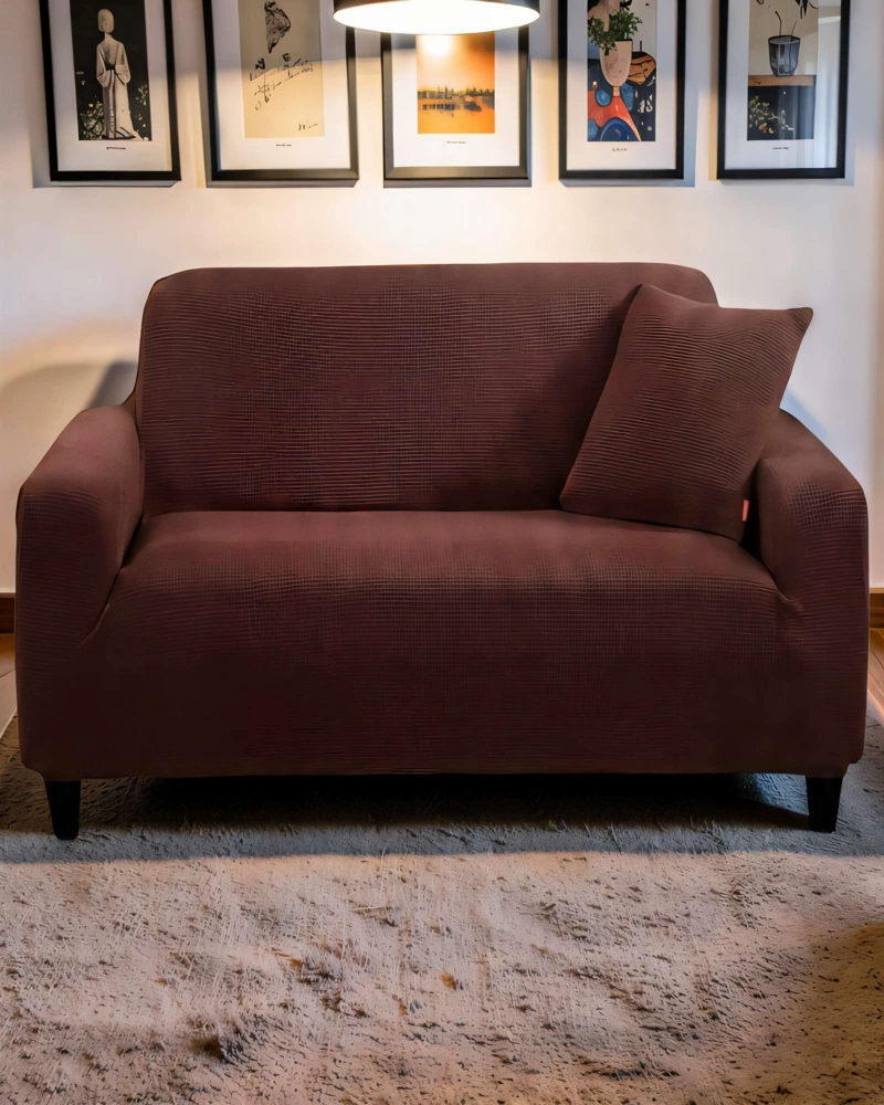 FUNDA PARA SILLON 3 CUERPOS CUADRUPLE COLOR CAFE - 4