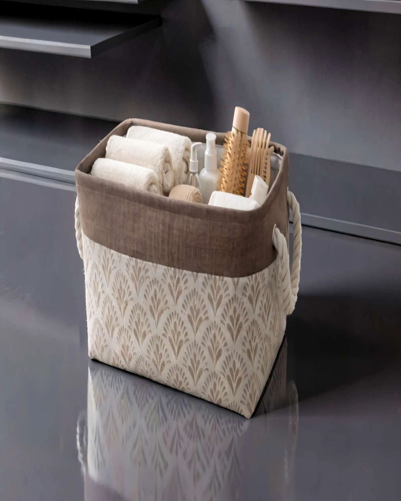 SET DE 4 CANASTO ORGANIZADOR 33CMX20CMX20CM COLOR CAFE - 4