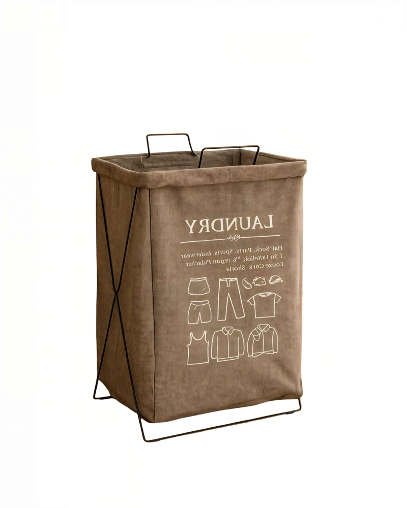 SET DE CANASTOS DE ROPA 36CMX59CM COLOR MARRON - 2
