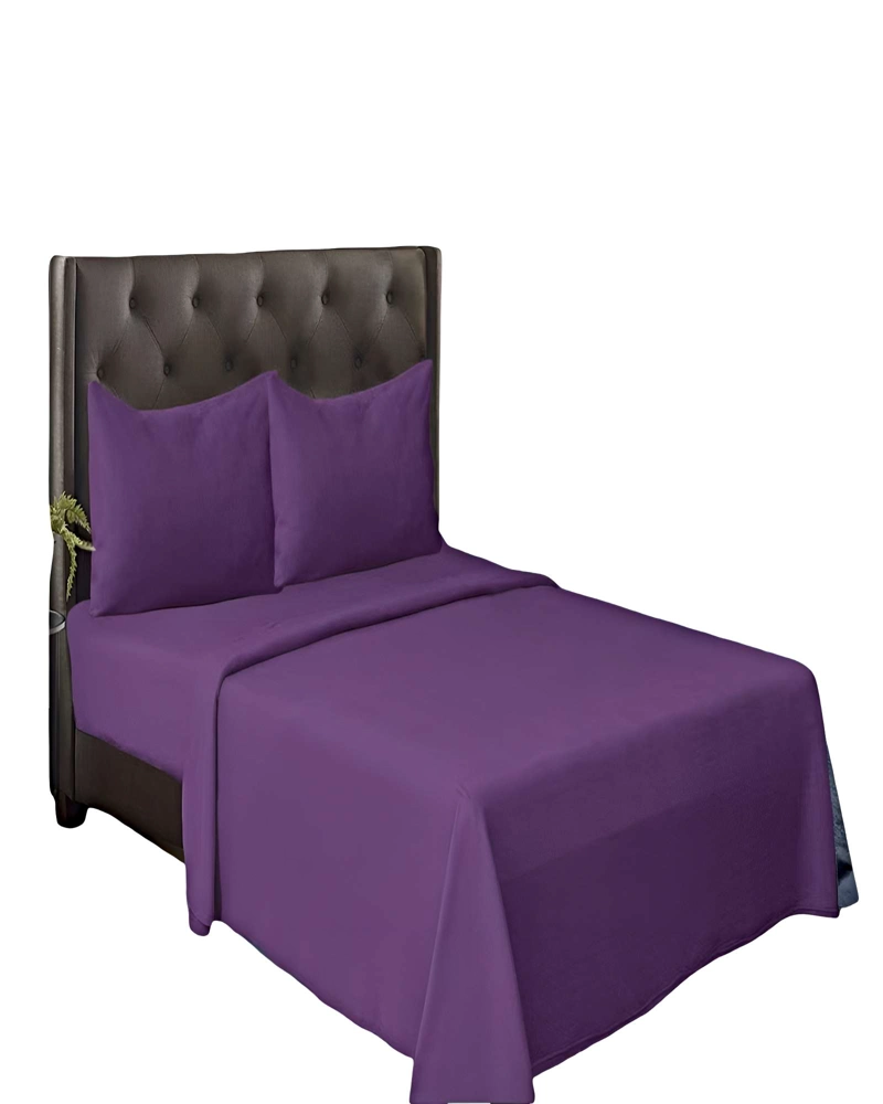 SET DE SABANAS POLAR PLAZA Y MEDIA MORADO - 1