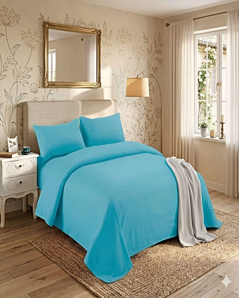 SET DE SABANAS POLAR KING CELESTE - 4