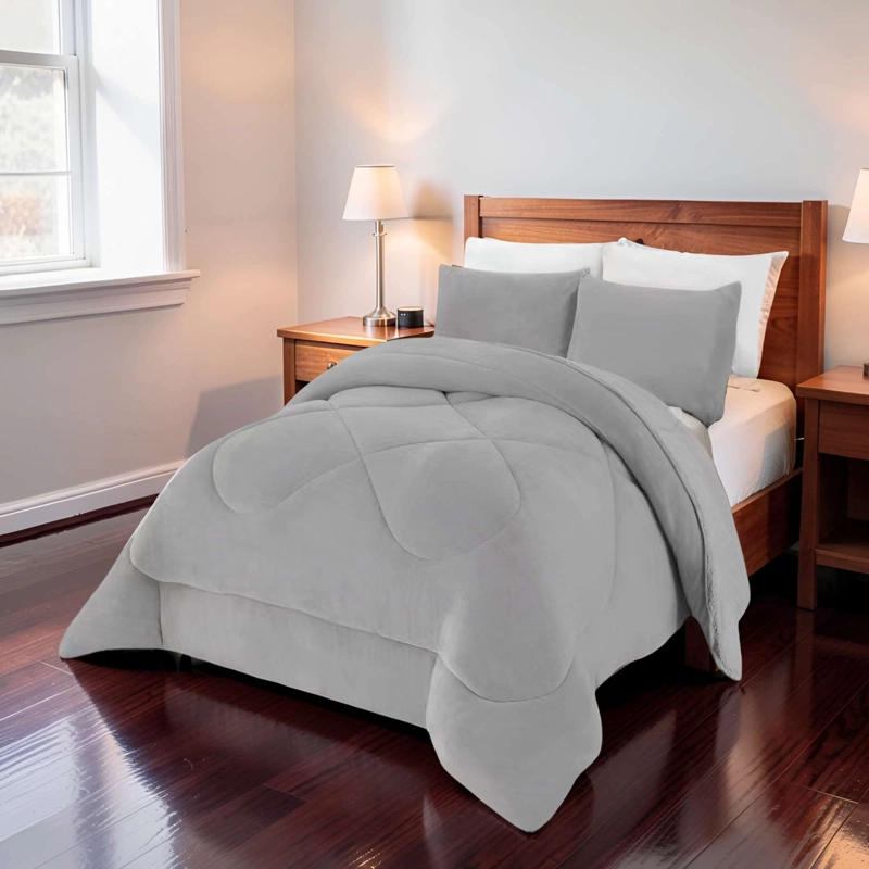 PLUMON INVIERNO 2 PLAZA 230CM X 250CM COLOR GRIS - 2