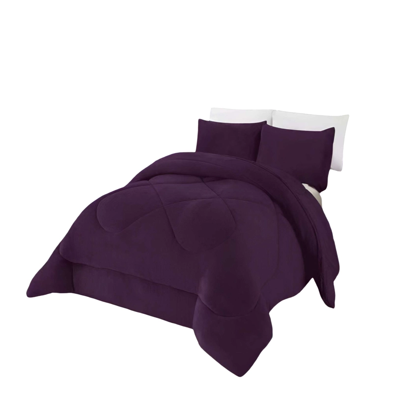 PLUMON INVIERNO 2 PLAZA 230CM X 250CM COLOR MORADO OSCURO - 4