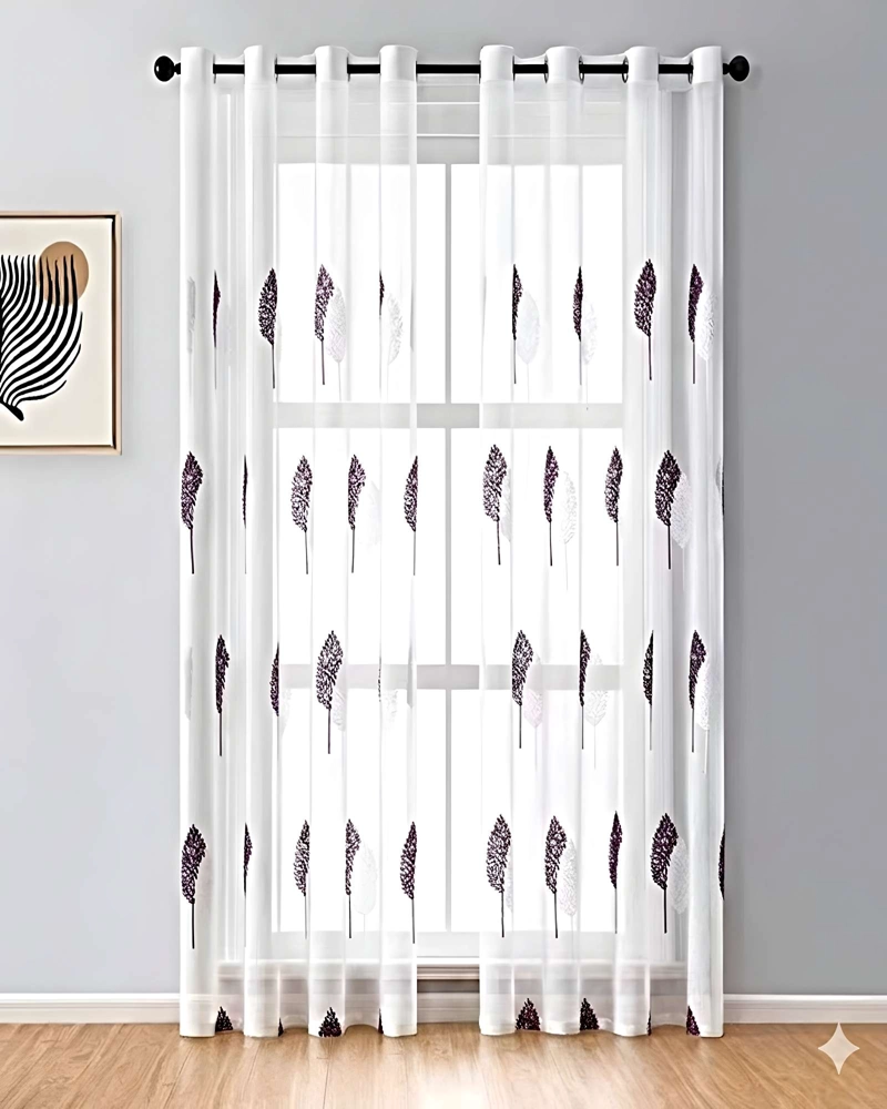 JUEGO DE 2 VISILLOS BORDADOS – ELEGANCIA FLORAL Y CLARIDAD NATURAL PARA EL HOGAR 02 - 3