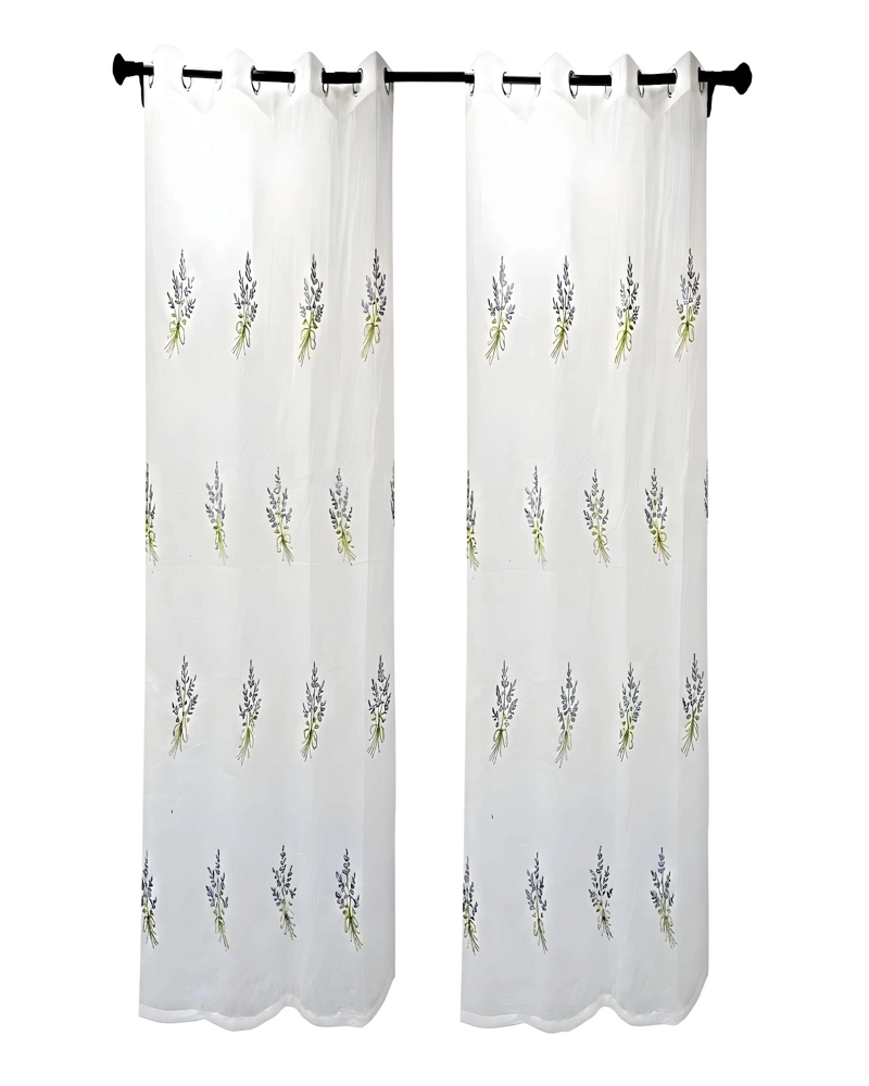 JUEGO DE 2 VISILLOS BORDADOS – ELEGANCIA FLORAL Y CLARIDAD NATURAL PARA EL HOGAR 08 - 1