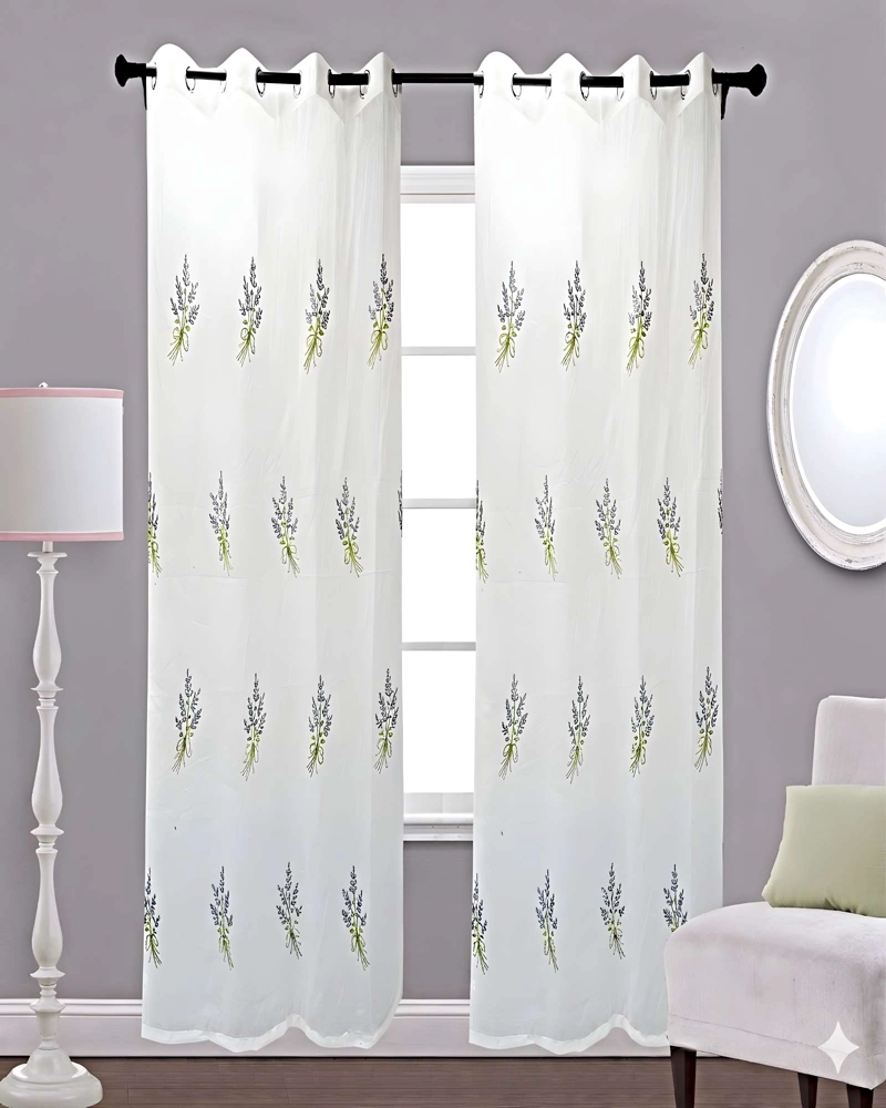 JUEGO DE 2 VISILLOS BORDADOS – ELEGANCIA FLORAL Y CLARIDAD NATURAL PARA EL HOGAR 08 - 3