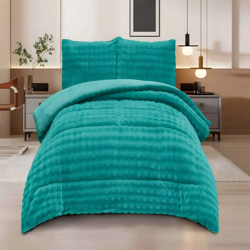 COBERTOR ALTO CONFORT 1.5P 180CM X 230CM COLOR VERDE - 3