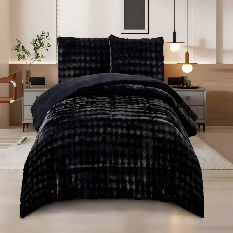 COBERTOR ALTO CONFORT 2 PLAZA 230CM X 250CM COLOR NEGRO - 3
