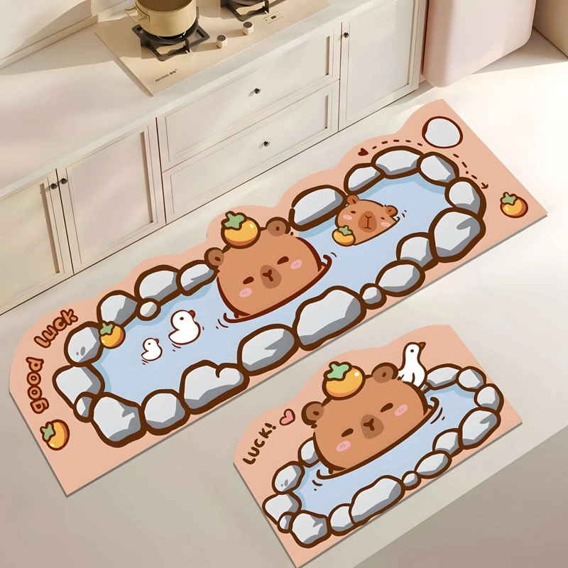SET DE 2 ALFOMBRAS DE GOMA MINIMALISTAS PARA COCINA B26 - 3