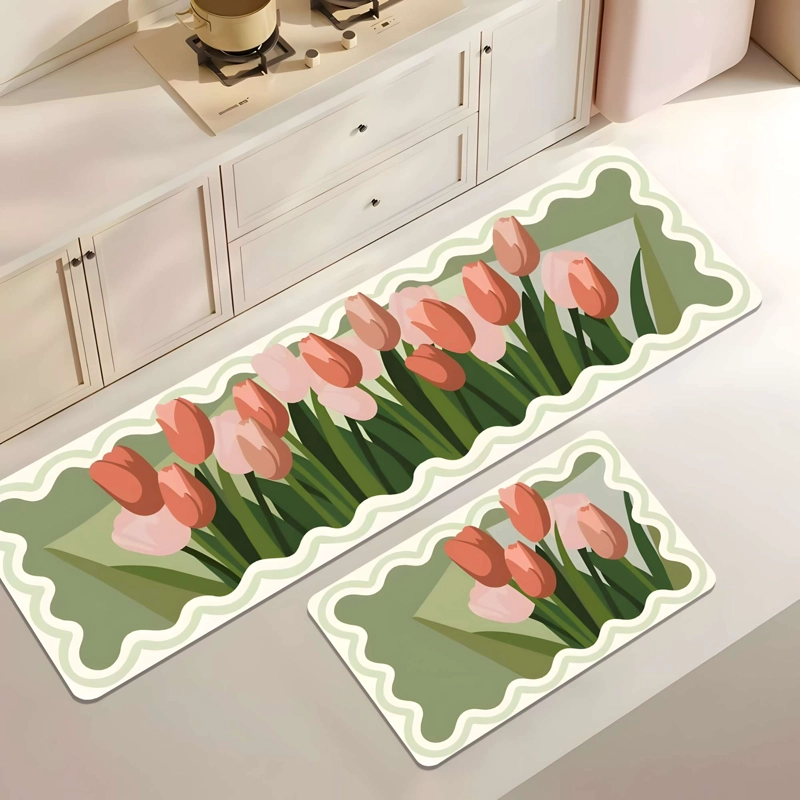 SET DE 2 ALFOMBRAS DE GOMA MINIMALISTAS PARA COCINA B7 - 3
