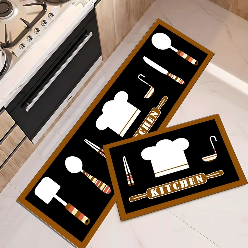 SET DE 2 ALFOMBRAS DE GOMA MINIMALISTAS PARA COCINA B11 - 2
