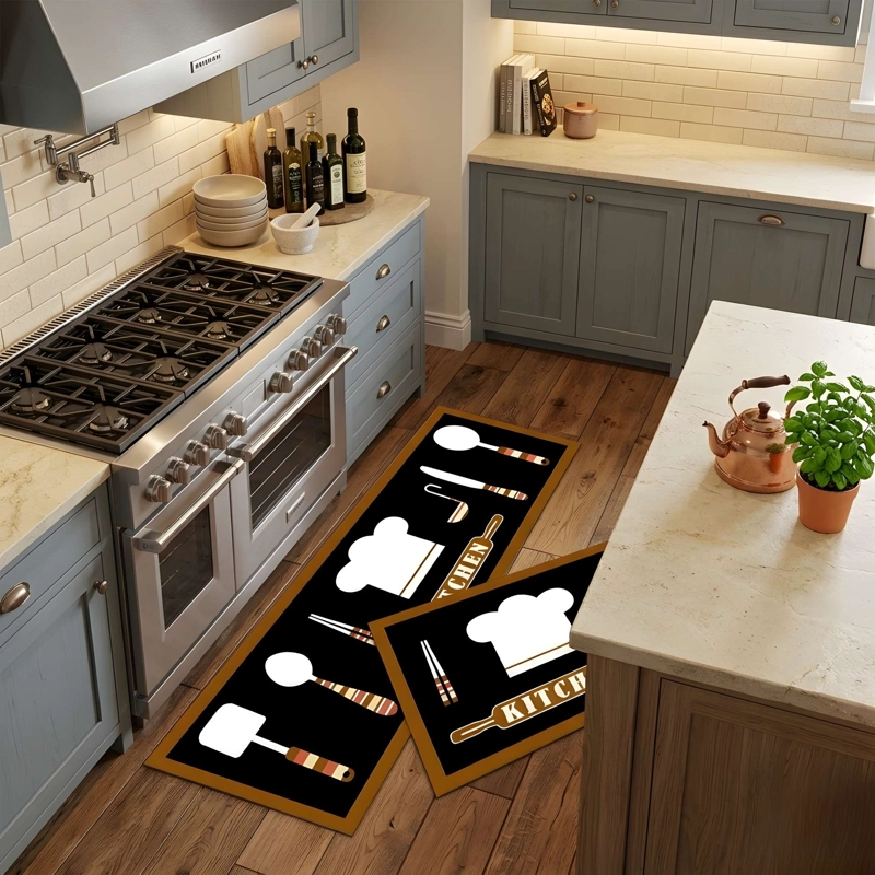 SET DE 2 ALFOMBRAS DE GOMA MINIMALISTAS PARA COCINA B11 - 3