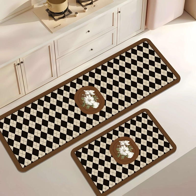 SET DE 2 ALFOMBRAS DE GOMA MINIMALISTAS PARA COCINA B4 - 3