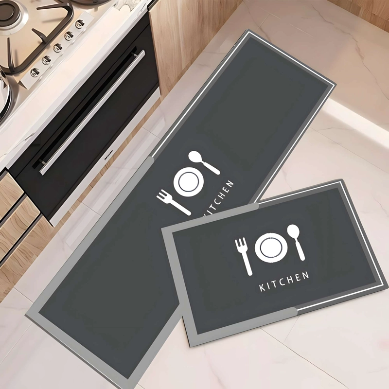 SET DE 2 ALFOMBRAS DE GOMA MINIMALISTAS PARA COCINA B20 - 3