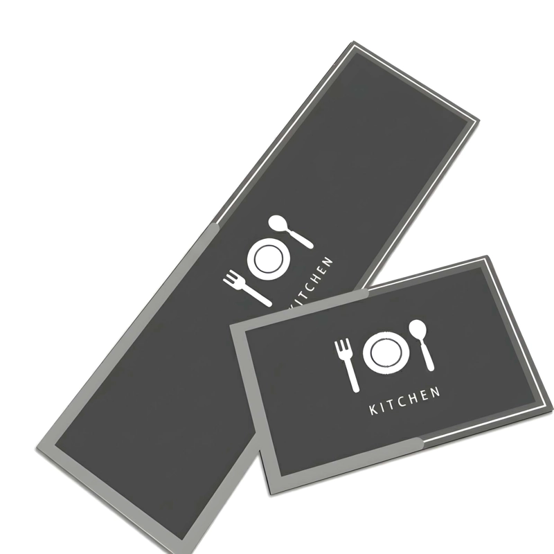 SET DE 2 ALFOMBRAS DE GOMA MINIMALISTAS PARA COCINA B20 - 4