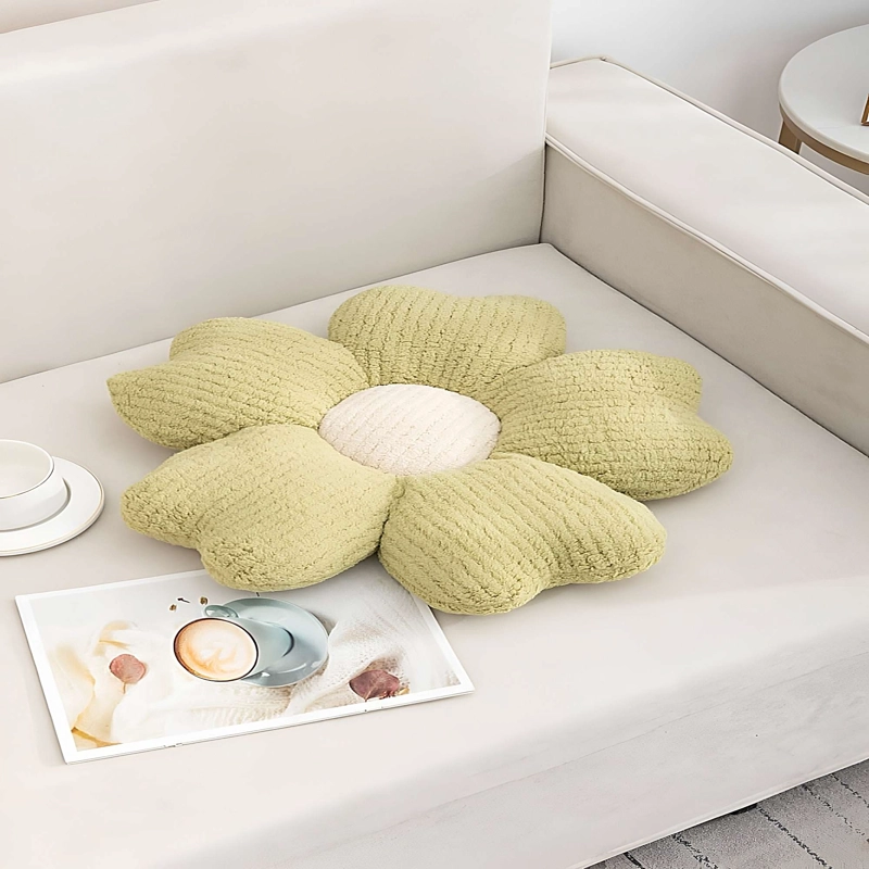 PACK DE 2 COJINES EN FORMA DE FLOR VERDE - 4