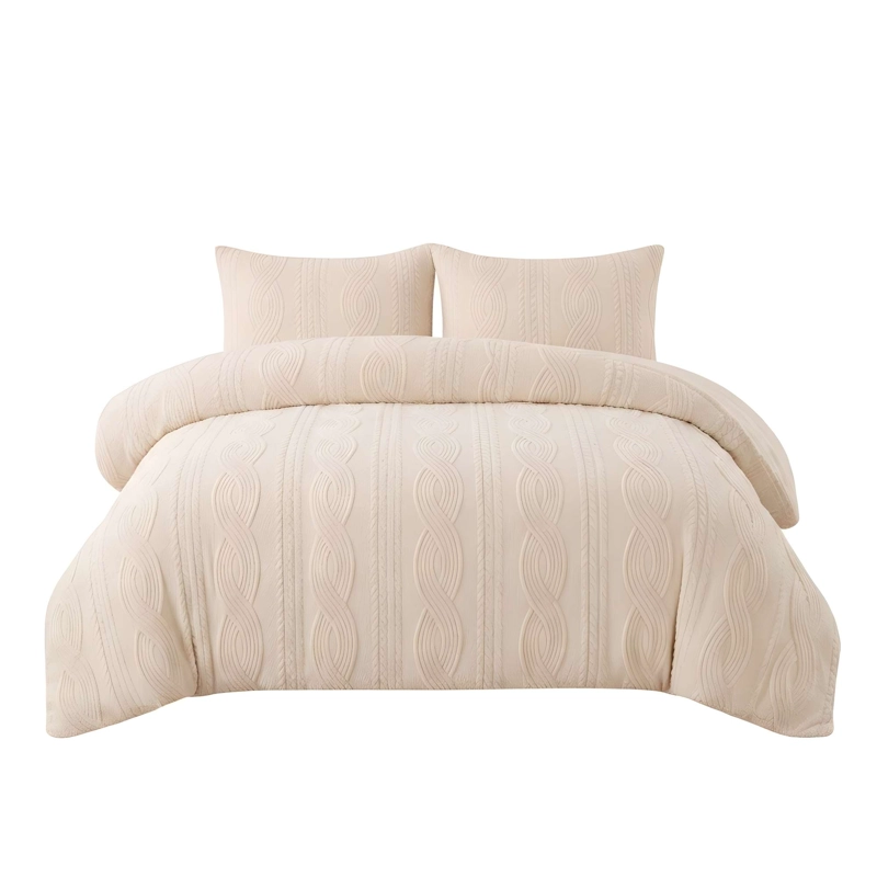 PLUMON TEXTURIZADO CON CHIPORRO 2 PLAZA COLOR BEIGE - 4