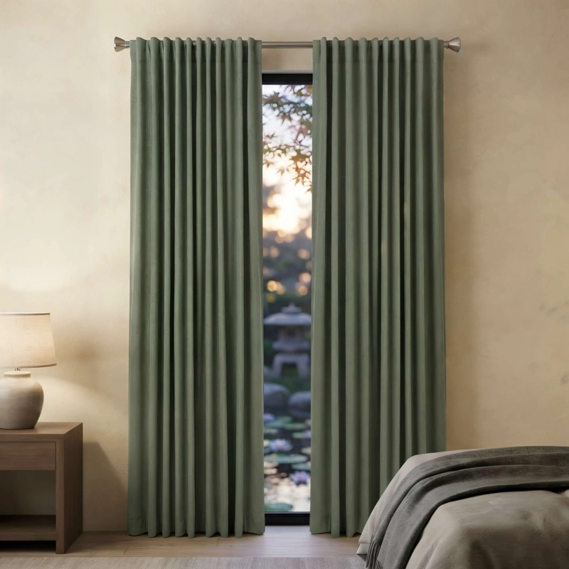 CORTINA BLACK OUT 100% OSCURO COLOR VERDE - 2