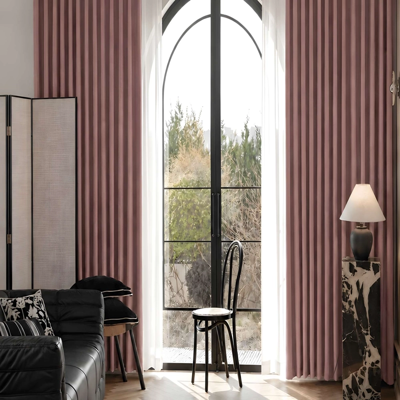CORTINA BLACK OUT 100% OSCURO COLOR ROSADO - 3