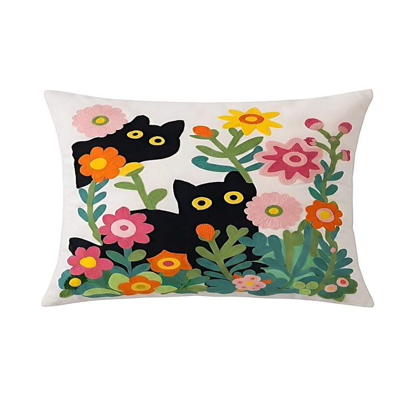 PACK DE 2 FUNDAS DE COJIN BORDADA SIN BORLAS 45X45 CM F10 - 2