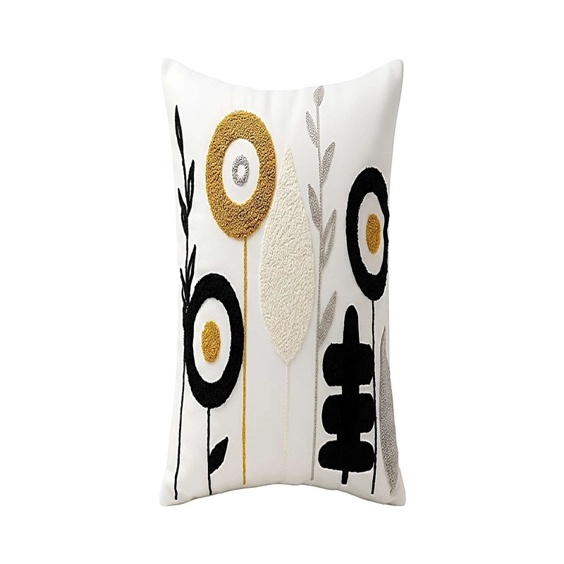 PACK DE 4 FUNDAS DE COJIN BORDADA SIN BORLAS 45X45 CM F28 - 2