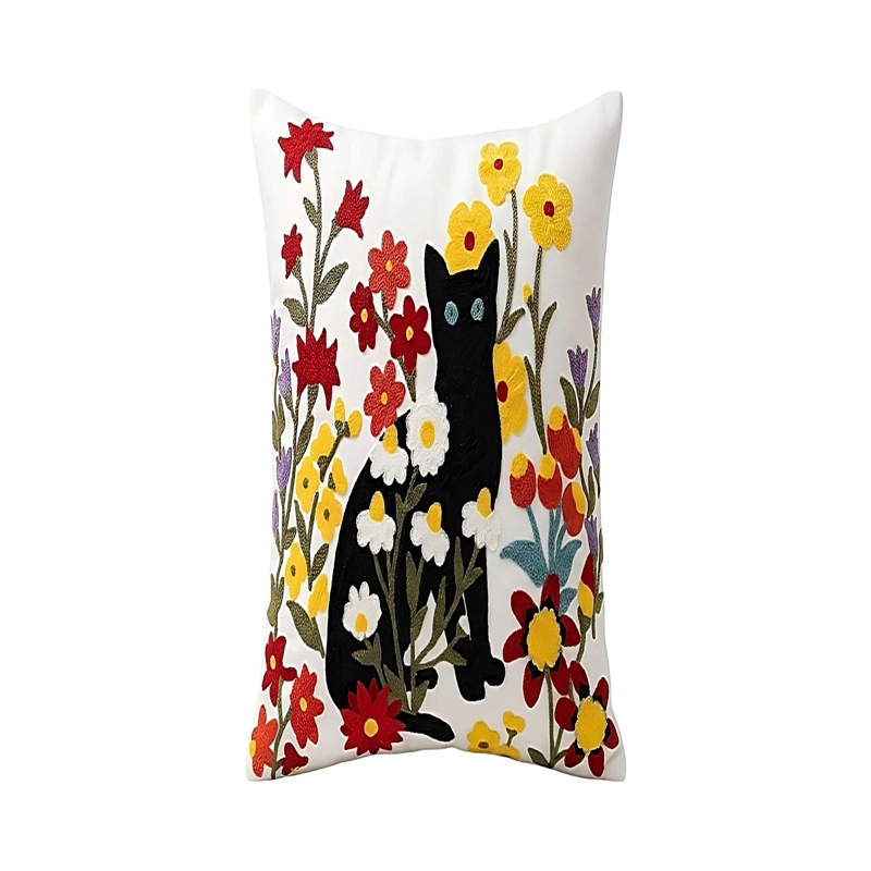 PACK DE 4 FUNDAS DE COJIN BORDADA SIN BORLAS 45X45 CM F17 - 2
