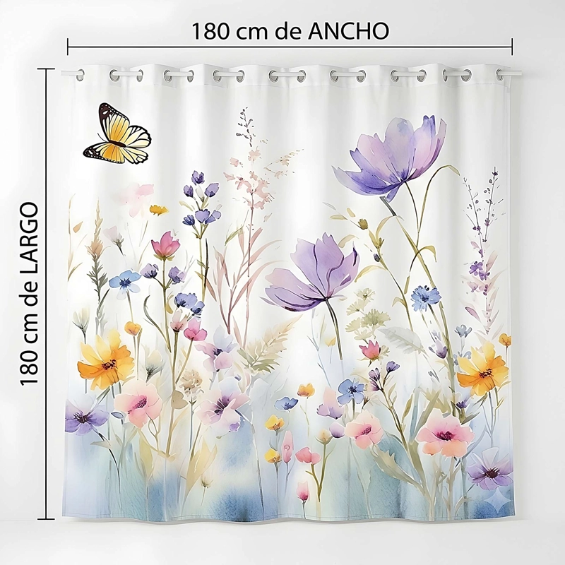 CORTINA DE BAÑO CON FORRO 180X180 CM CB07 - 2