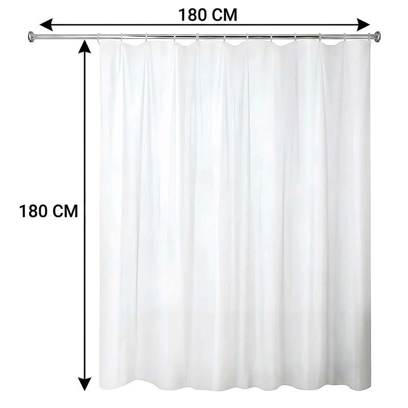 CORTINA DE BAÑO BLANCA 180X180 CM CB23 - 2