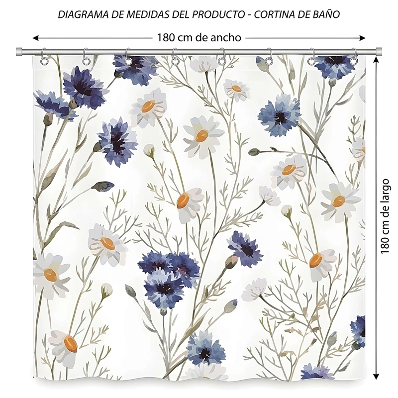 CORTINA DE BAÑO CON FORRO 180X180 CM CB16 - 2