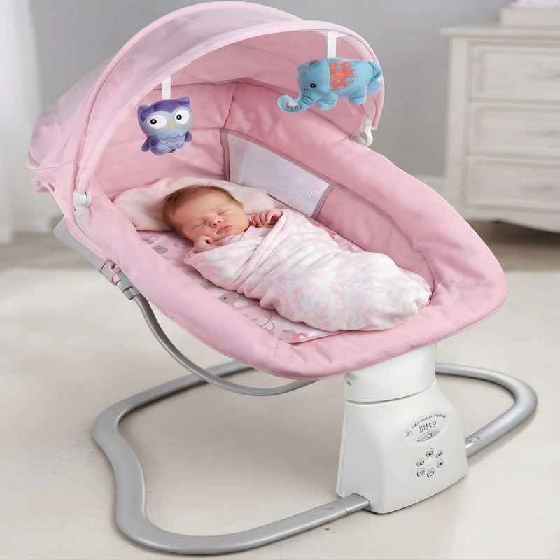 MECEDORA MULTIFUNCIONAL 3EN1 PARA BEBE COLOR ROSADO - 1