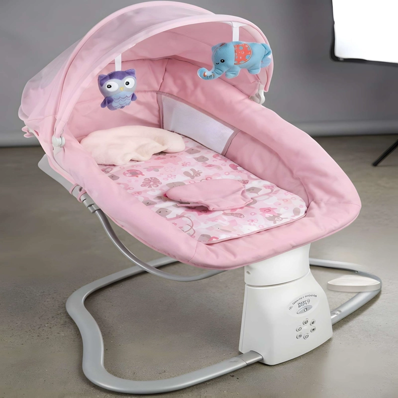MECEDORA MULTIFUNCIONAL 3EN1 PARA BEBE COLOR ROSADO - 3